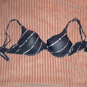 Navy and White Bikini Top Size 12